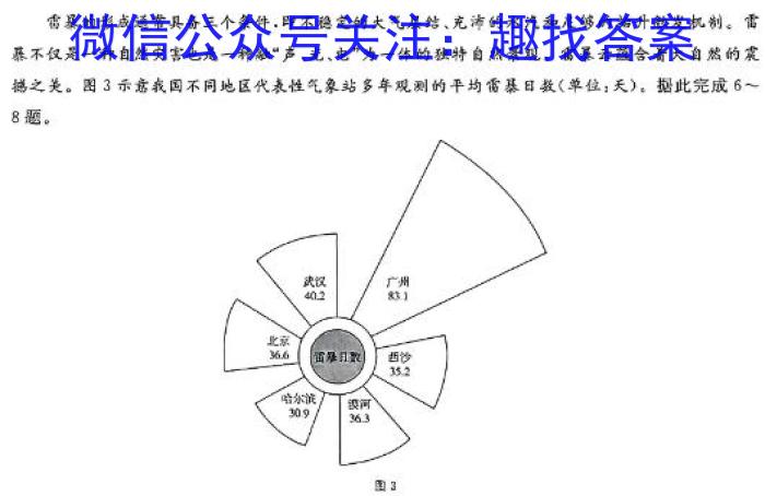 万友2023-2024学年下学期八年级教学评价二地理试卷答案