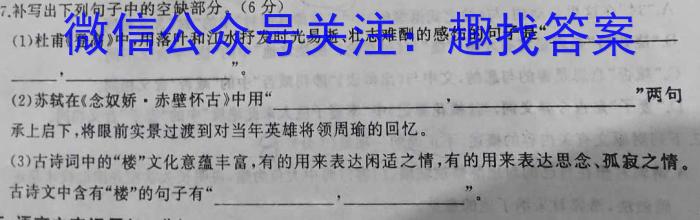 2024-2025学年怀仁一中高三年级摸底考试(25008C)语文