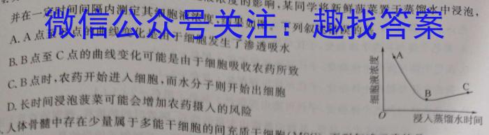 安徽省2024年初中毕业学业考试模拟试卷(5月)数学