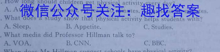 陕西省2024年普通高等学校招生全国统一考试 模拟测试(三个黑三角)英语