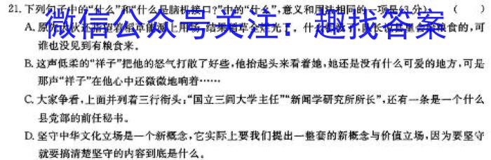 全国名校大联考 2023~2024学年高三第七次联考(月考)试卷XGK-A答案语文