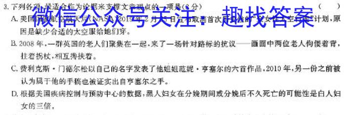 佩佩教育·2024年普通高校统一招生考试 湖南四大名校名师团队猜题卷语文