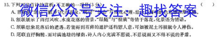 百师联盟 2024届高三信息押题卷(一)(百L)语文