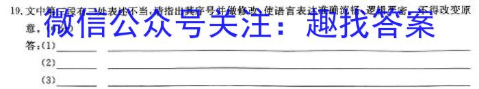 新时代NT教育 2023-2024学年度高二年级第一学期期末考试语文