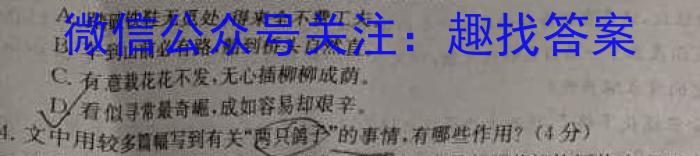 湖北省2024年普通高等学校招生统一考试新高考备考特训卷(八)8语文