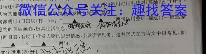 广东省东莞市2023-2024学年度高二第二学期教学质量检查语文