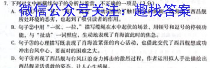 安徽省安师联盟2024年中考权威预测模拟试卷（五）/语文