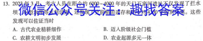 衡水金卷2024版先享卷答案信息卷全国卷 一历史试卷答案