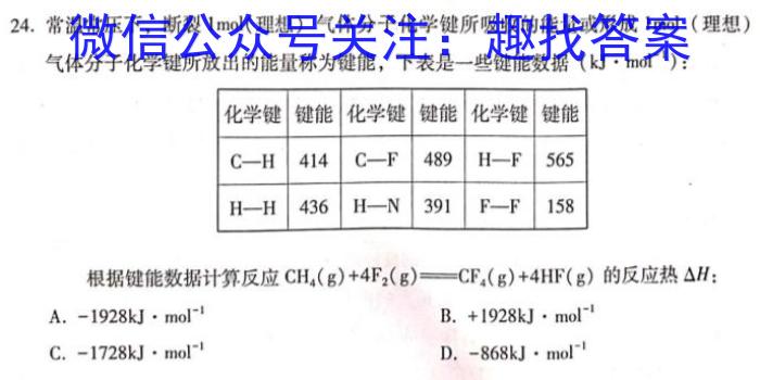 q安徽省临泉2024届九年级1月期末考试化学