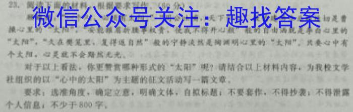 [阳光启学]2024届全国统一考试标准模拟信息卷(三)3/语文