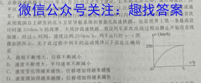 衡中同卷·天舟益考 2025届全国高三第一次联合性检测物理`