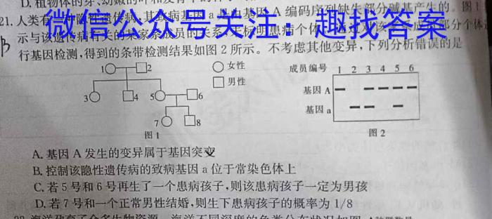 安徽省2023-2024年下学期八年级卷二数学h