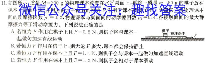 内蒙古巴彦淖尔市2023-2024学年上学期高二期末考试(24-233B)f物理