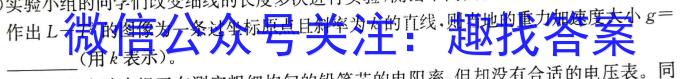 2024-2025学年第一学期甘肃省武威九中九年级开学考试物理试卷答案