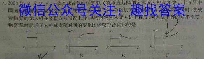 百师联盟 2024届高三冲刺卷(二)2 新高考卷物理试卷答案