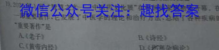 湖南省2024年4月A佳新中考联考试卷历史试卷