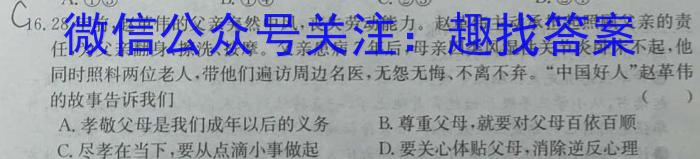 衡水金卷先享题调研卷2024答案(江苏专版)二政治试卷d答案
