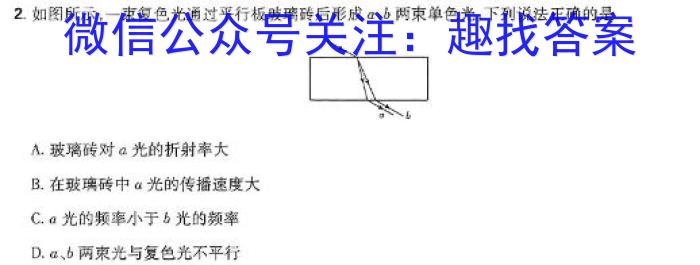 百师联盟 2024届高三冲刺卷(三)3 山东卷物理试卷答案