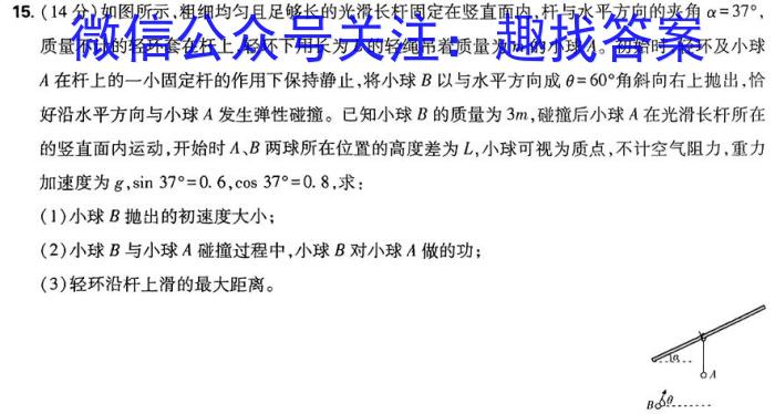 江西省2024年九年级中考总复习模拟卷（二）物理试卷答案