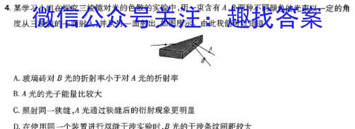 U18盟校冲刺卷内部专用版(二)2物理试卷答案