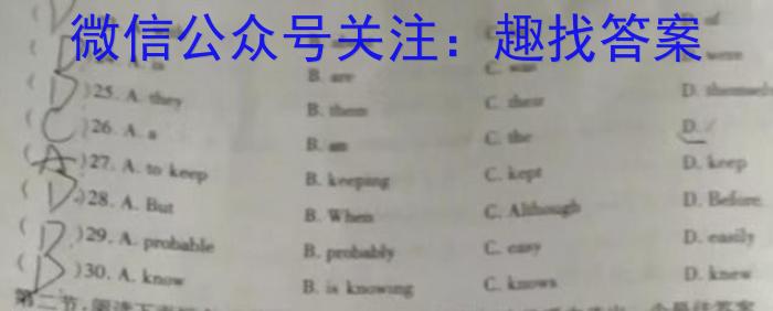 文博志鸿·河南省2023-2024学年第一学期八年级期末教学质量检测（B）英语