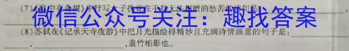 广东省2024年九年级学业水平模拟检测题/语文