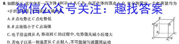 NT教育·2024-2025学年高三年级9月入学摸底考试物理试题答案