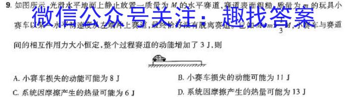 2024届重庆育才西南大学附属中学万州中学拔尖强基联盟高三上联合考试(1.6)物理试卷答案