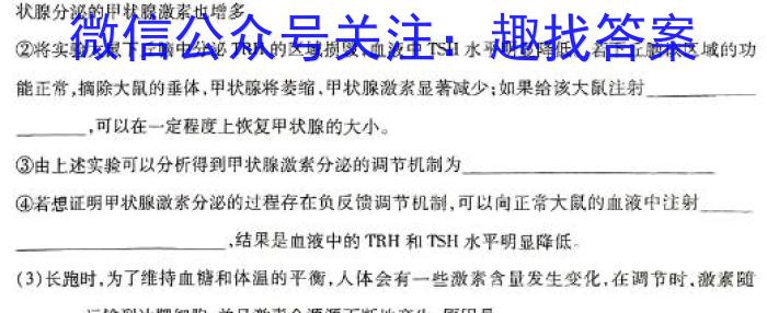 名校之约-2024河南省中招考试模拟试卷(六)6数学h
