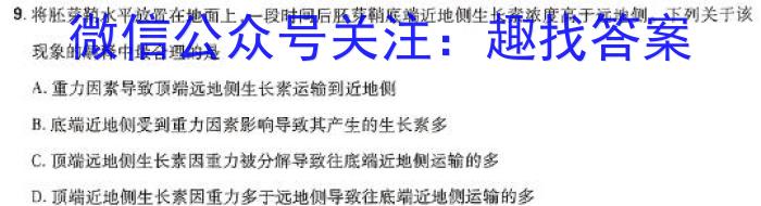 江西省2023-2024学年度九年级阶段性练习(四)4生物学试题答案