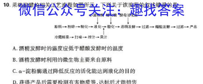 宁夏银川一中2023-2024学年度(下)高一期末考试生物学试题答案