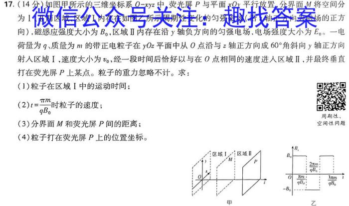 2024年全国高考冲刺压轴卷（一）物理`