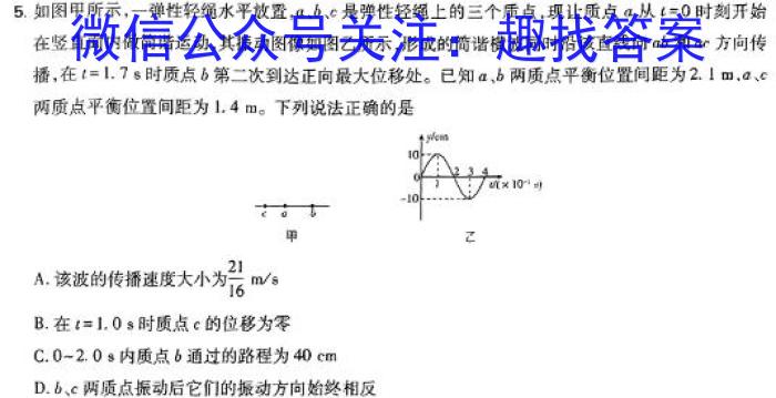 2024年全国高考·冲刺预测卷(五)5物理试卷答案