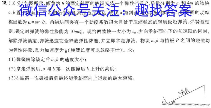 九师联盟·江西省2023-2024学年度高二年级期末考试物理试卷答案