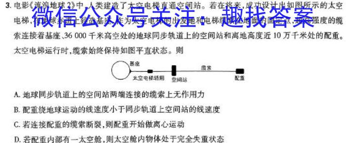 2023-2024学年·高考信息检测卷(一)物理`