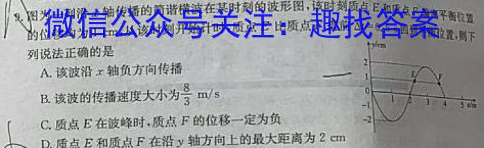 2024届内蒙古省高三4月联考(正方形包菱形)物理试卷答案