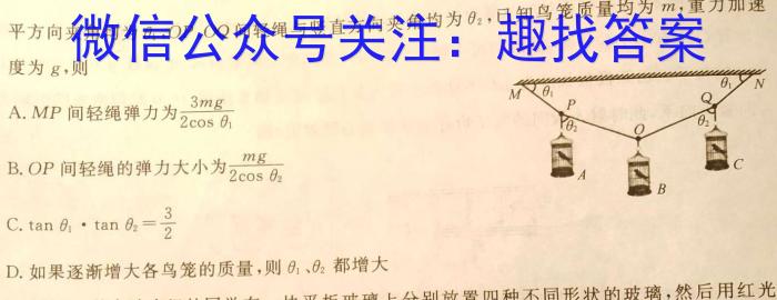 山西省2023-2024学年度第二学期八年级学业水平测试信息卷（二）物理试卷答案