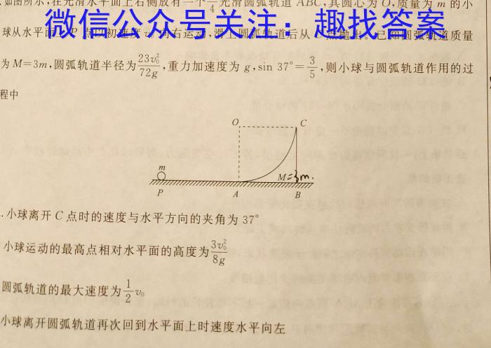 C20教育联盟2024年九年级第三次学业水平检测物理试卷答案