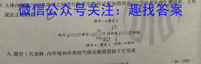 2024年春季湖北省部分高中联考协作体期中考试（高二）生物学试题答案