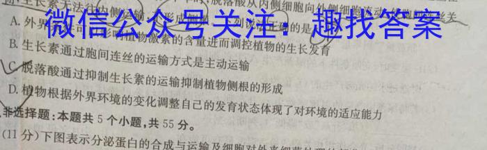 江西省2023-2024学年度第二学期八年级学业质量评价生物学试题答案