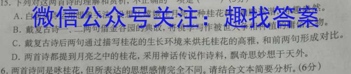 广西省2024年高考第三次联合模拟考试(2024.5)语文