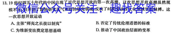 2024年普通高等学校招生全国统一考试 模拟试题(六)(压轴卷II)历史试卷答案