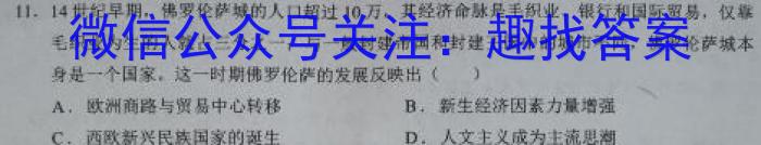 江西省2024年初中学业水平模拟考试模拟卷（六）历史试卷