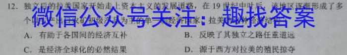 江淮名卷2024年安徽中考模拟信息卷(四)历史试卷答案