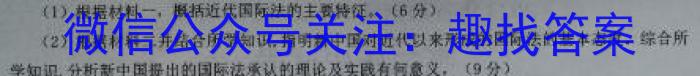 陕西省2024年高考全真模拟考试（5月）历史试卷