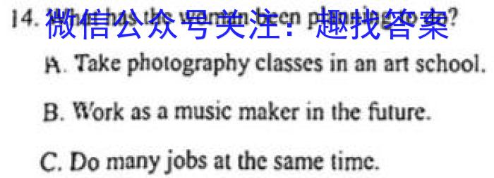 安徽省2024年九年级5月考试（无标题·试题卷）英语试卷答案