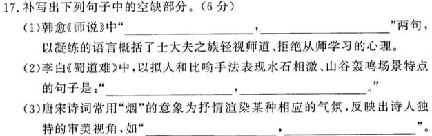 [今日更新]智慧上进·2024届名校学术联盟·高考模拟信息卷﹠押题卷（三）语文试卷答案