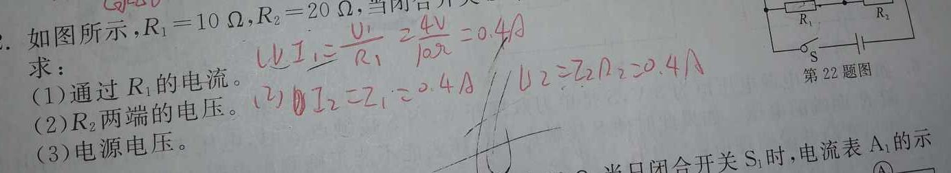2023-2024学年湖南高一期末考试(♣)(物理)试卷答案