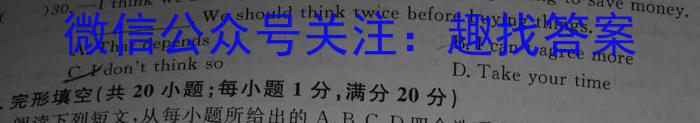 2024届炎德英才长郡十八校联盟高三4月联考英语