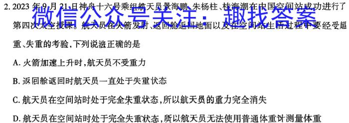 陕西省2024年普通高等学校招生全国统一考试仿真模拟试题(5月)物理`